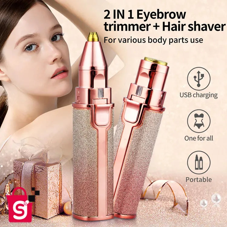 2 In 1 Eyebrow Trimmer & Hair Shaver